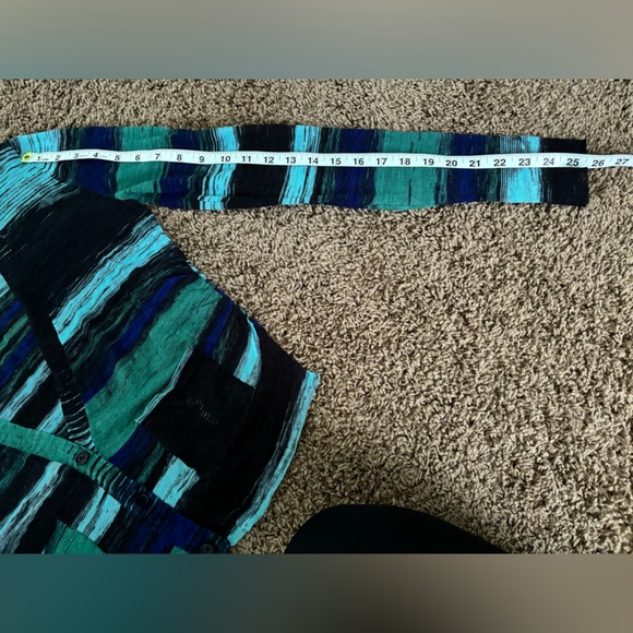 EUC “Letty” Sweater Space Dye Cardigan Scandi Colorful Knitwear - Picture 9 of 10